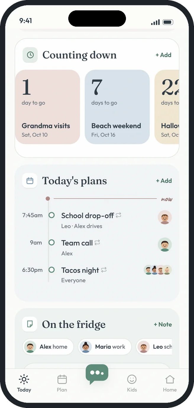 Countdowns screen